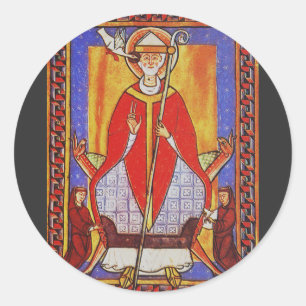 Papst Saint Gregory I. Dialoge Runder Aufkleber