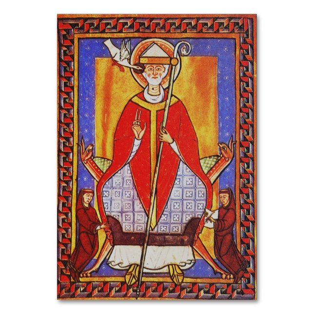 Papst Saint Gregory I. Dialoge Tischnummer (Vorderseite)