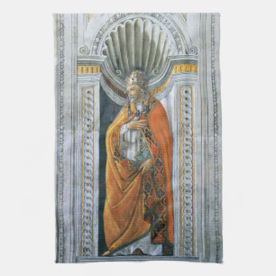 Papst Saint Sixtus II von Sandro Botticelli Geschirrtuch