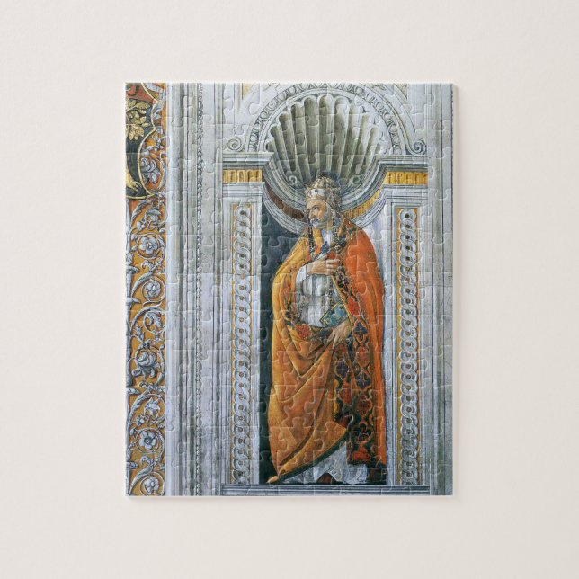 Papst Saint Sixtus II von Sandro Botticelli Puzzle (Vertikal)