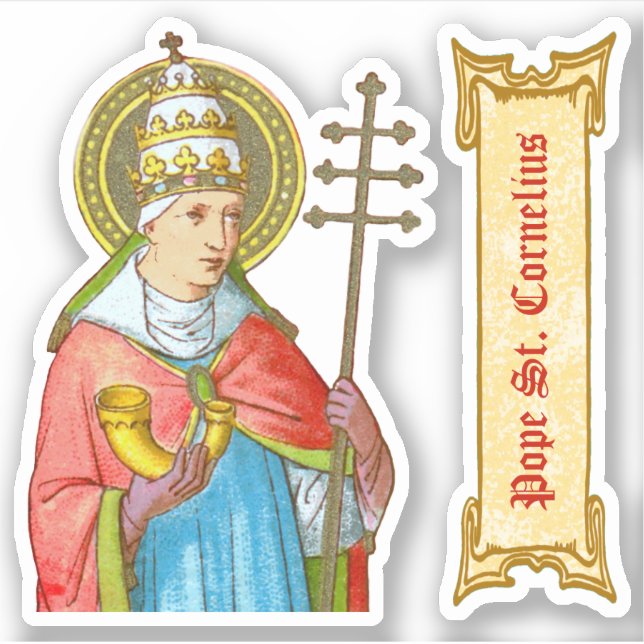 Papst St. Cornelius (SAU 042) Aufkleber (Vorderseite)