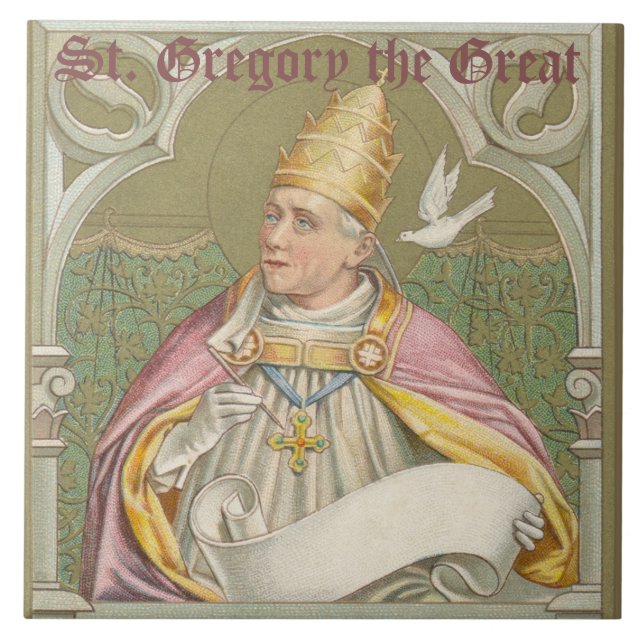 Papst St. Gregor der Große (M 067) Fliese (Vorderseite)