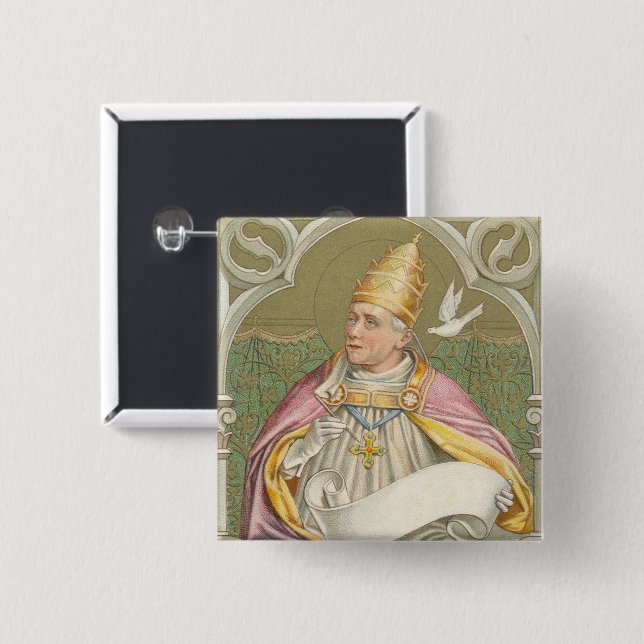 Papst St. Gregory der Große (M 067) Button (Vorne & Hinten)