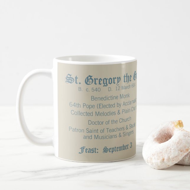 Papst St. Gregory der Große (M 067) Kaffeetasse (Mit Donut)