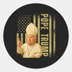 Papst Trump 2025 Trump Pope Donald Trump Politisch Runder Aufkleber