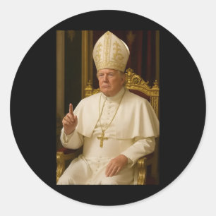 Papst Trump: Der lustige Präsident Trump Will, die Runder Aufkleber