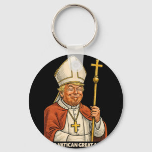 Papst-Trump-Fun-Design mit Papstvestments 1 Schlüsselanhänger