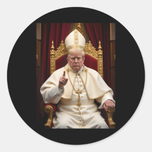 Papst Trump Funny Trump Präsident Trump Vatikan Ch Runder Aufkleber