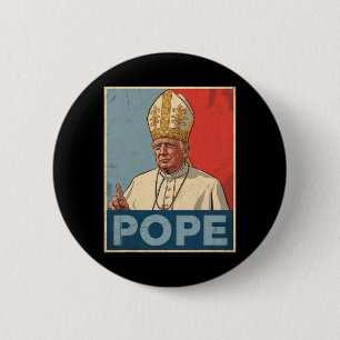 Papst Trump Funny Trump Vatican Christlich Retro C Button