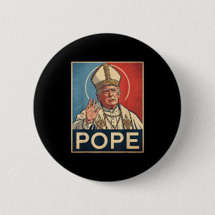 Papst Trump Funny Trump Vatican Christlich Retro C Button
