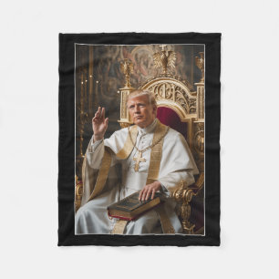 Papst Trump Funny Trump Vatican Christlich Retro C Fleecedecke