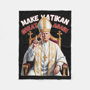 Papst Trump Funny Trump Vatican Christlich Retro C Fleecedecke