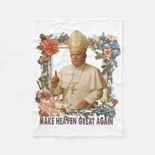 Papst Trump Funny Trump Vatican Christlich Retro C Fleecedecke