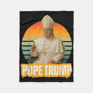 Papst Trump Funny Trump Vatican Christlich Retro C Fleecedecke