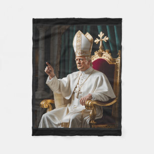 Papst Trump Funny Trump Vatican Christlich Retro C Fleecedecke