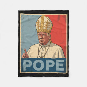 Papst Trump Funny Trump Vatican Christlich Retro C Fleecedecke