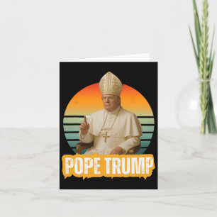 Papst Trump Funny Trump Vatican Christlich Retro C Karte