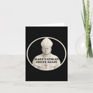 Papst Trump Funny Trump Vatican Christlich Retro C Karte