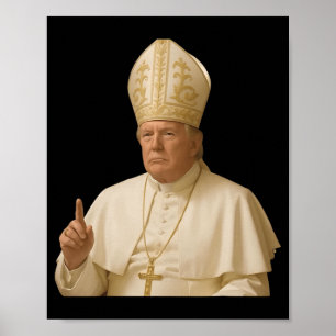 Papst Trump Funny Trump Vatican Christlich Retro C Poster