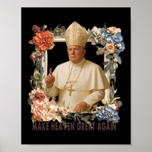 Papst Trump Funny Trump Vatican Christlich Retro C Poster