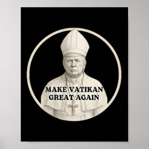 Papst Trump Funny Trump Vatican Christlich Retro C Poster