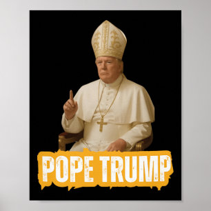 Papst Trump Funny Trump Vatican Christlich Retro C Poster