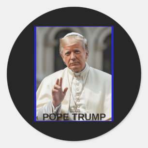 Papst Trump Funny Trump Vatican Christlich Retro C Runder Aufkleber