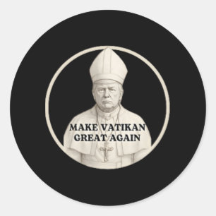 Papst Trump Funny Trump Vatican Christlich Retro C Runder Aufkleber