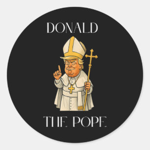 Papst Trump Funny Trump Vatican Christlich Retro C Runder Aufkleber