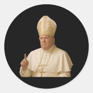 Papst Trump Funny Trump Vatican Christlich Retro C Runder Aufkleber