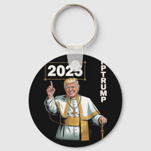 Papst Trump Funny Trump Vatican Christlich Retro C Schlüsselanhänger