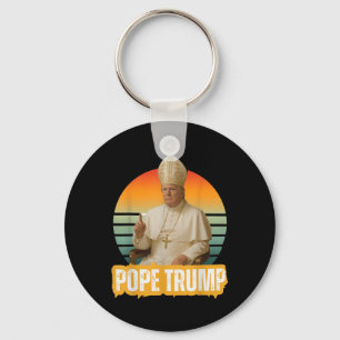 Papst Trump Funny Trump Vatican Christlich Retro C Schlüsselanhänger