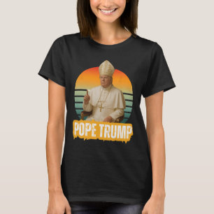 Papst Trump Funny Trump Vatican Christlich Retro C T-Shirt