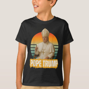 Papst Trump Funny Trump Vatican Christlich Retro C T-Shirt