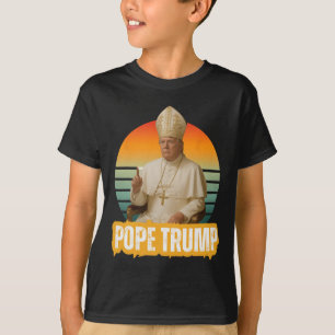Papst Trump Funny Trump Vatican Christlich Retro C T-Shirt