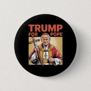Papst Trump Lustig Trump Vatikan Christlich Retro Button