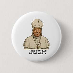 Papst Trump Lustig Trump Vatikan Christlich Retro Button