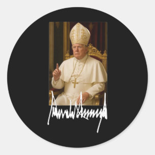 Papst Trump Lustiger Amerikanischer Präsident Trum Runder Aufkleber