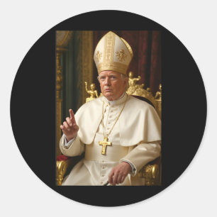 Papst Trump Lustiger Präsident Trump will Futur se Runder Aufkleber
