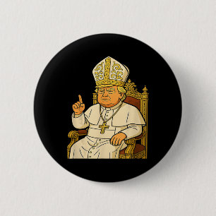 Papst Trump Lustiger Trump Vatikan Christlich Retr Button