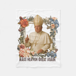 Papst Trump Lustiger Trump Vatikan Christlich Retr Fleecedecke