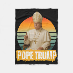 Papst Trump Lustiger Trump Vatikan Christlich Retr Fleecedecke