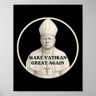 Papst Trump Lustiger Trump Vatikan Christlich Retr Poster