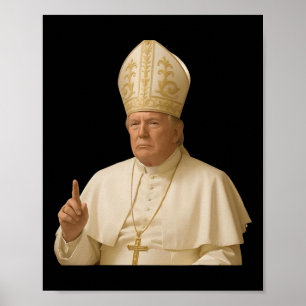 Papst Trump Lustiger Trump Vatikan Christlich Retr Poster