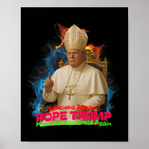 Papst Trump Lustiger Trump Vatikan Christlich Retr Poster