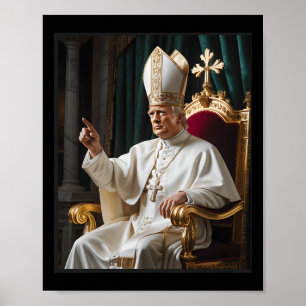 Papst Trump Lustiger Trump Vatikan Christlich Retr Poster
