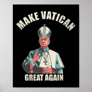 Papst Trump Lustiger Trump Vatikan Christlich Retr Poster