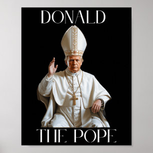 Papst Trump Lustiger Trump Vatikan Christlich Retr Poster