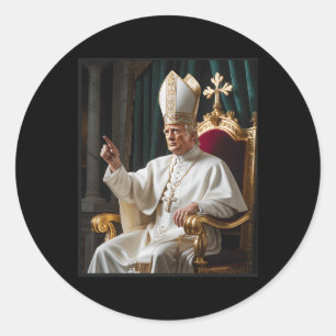 Papst Trump Lustiger Trump Vatikan Christlich Retr Runder Aufkleber