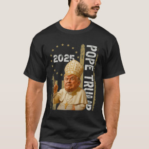 Papst Trump Lustiger Trump Vatikan Christlich Retr T-Shirt